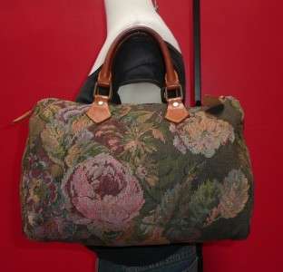   POLO RALPH LAUREN Tapestry Floral SPEEDY Boston Doctor Tote Purse Bag