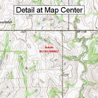  USGS Topographic Quadrangle Map   Duluth, Kansas (Folded 