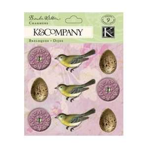  K & Company Flora & Fauna Charmers Eggs & Flowers 9/Pkg; 3 