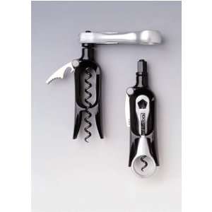 Bottle Tool Black and Silver Corkscrew