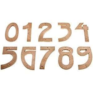 House Address Numbers. 5 Tumbled Copper Arts and Crafts House Numbers 