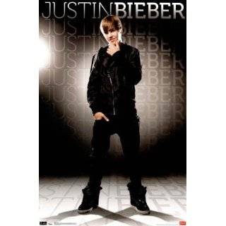  Justin Bieber Black and Gray Music Poster Print   22x34 