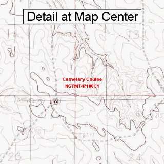  USGS Topographic Quadrangle Map   Cemetery Coulee, Montana 