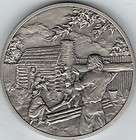   History Franklin Mint Pewter Medal Swedish Colony Delaware 1638