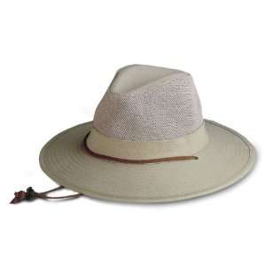  Cotton Twill Mesh Fishing Hunting Hiking Hat Khaki Medium 