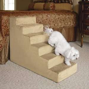  Small Upholstered Pet Steps   Brown, 4 step   Frontgate 