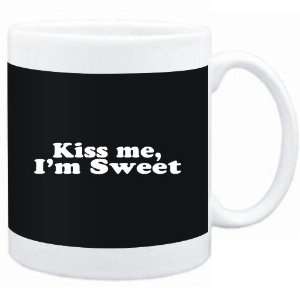  Mug Black  Kiss me, Im sweet  Adjetives Sports 