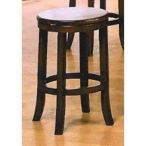  dark brown finish wood swivel seat 24 seat height bar stool Home