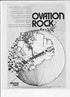 Ovation Rock Guitar Solid Body 74 Print Art Picture AD