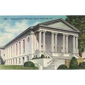 1940s Vintage Postcard   Buncombe Street Methodist Church   Greenville 