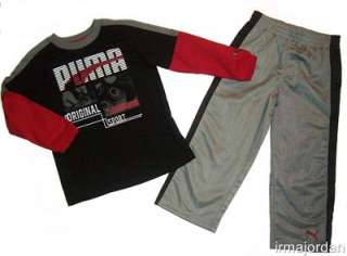 Baby boys Puma 2pc outfit, shirt pants, size 12 months, NWT  
