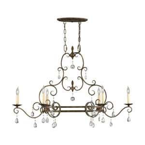 Murray Feiss F2304/6MBZ Chateau Collection 6 Light Chandelier, Mocha 