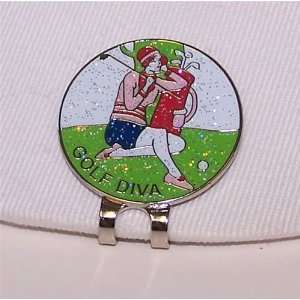  Golf Diva Lady Golf Ball Marker with Magnetic Clip Sports 