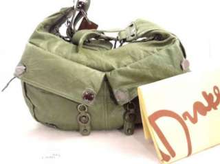 NWT Junior Drake BROOKLYN Green Italian leather handbag purse bag 
