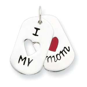 Genuine IceCarats Designer Jewelry Gift Sterling Silver I Love My Mom 