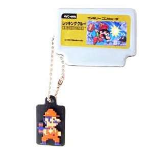 Super Mario & Famicom Keychain / Tin   White Tin   Mario Charm w/ Hard 