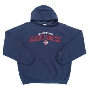Boston Red Sox MLB Goalie Hooded Sweatshirt (Navy Blue) (Medium 