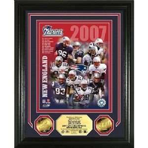  Super Bowl 42 Afc Champions Photo Mint With Two 24Kt Gold 