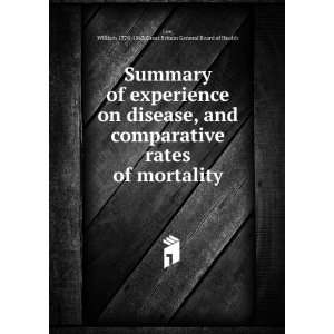 Summary of experience on disease, and comparative rates of mortality 