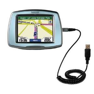Coiled USB Cable for the Garmin StreetPilot C510 with Power Hot Sync 
