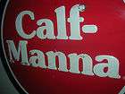Vintage Huge Embossed Manna Pro Manna Calf tin sign stout sign co 