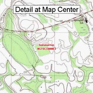  USGS Topographic Quadrangle Map   Summerton, South 