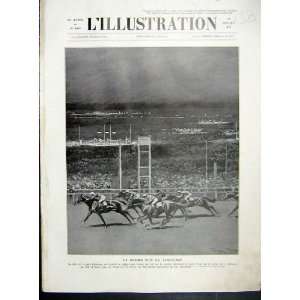  Longchamp Horse Racing Sport French Print 1935