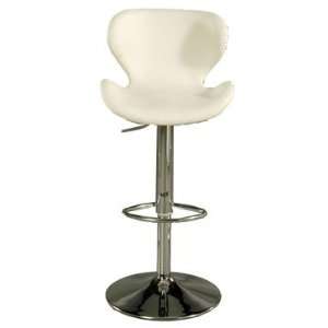 Pastel Furniture Cagliari 30 Barstool in Chrome Upholstered in Ivory