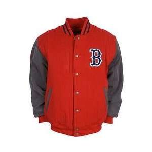  Boston Red Sox Wool Coaches Jacket   Red/Grey 3XL Sports 