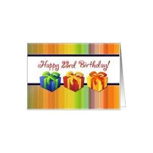  Happy 23rd Birthday   Colorful Gifts Card Toys & Games