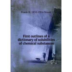 First outlines of a dictionary of solubilities of chemical substances 
