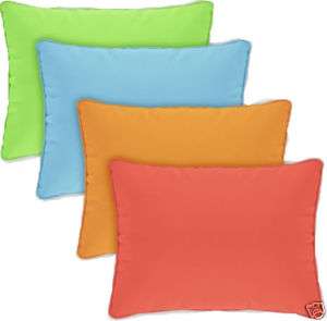   Outdoor Pillow Sunbrella Plain Solid Stripe Any Fabric Swatch Zipper