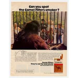   Camel Filters Cigarette Gorilla Zoo Gimmicks Print Ad (4917) Home