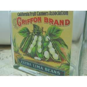    Lima Beans Vintage Design Apothecary Bottle 