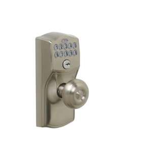 Schlage Electronic Lock FE595 Series Camelot Body with Georgian Knob 