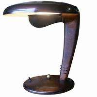 Streamline Art Deco Cobra Lamp by Norman Bel Geddes  