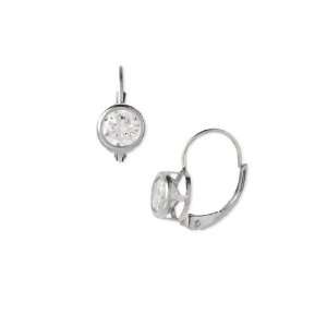   Bezel Set Cubic Zirconia Earrings Jewelry