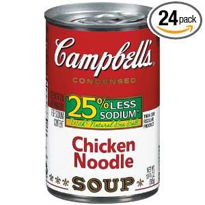 Campbells 25% Less Salt Chicken Noodle Grocery & Gourmet Food