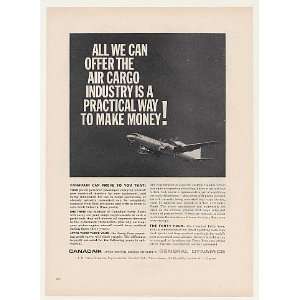 1960 Canadair Forty Four Cargo Aircraft Print Ad (44502)  