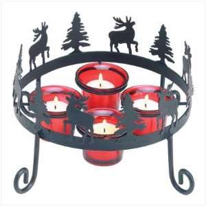  Rustic Reindeer Candleholder 