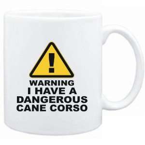   Mug White  WARNING  DANGEROUS Cane Corso  Dogs