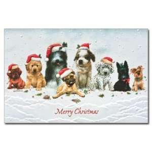  Christmas Canines Embossed Christmas Cards Everything 