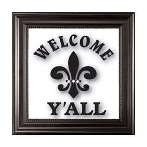  Welcome Yall Framed Glass Sentiments