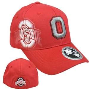   State Buckeyes Hat Cap Flex Fit Stretch Top of the World Red One Size