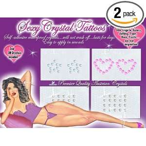  Temporary Tattoos, Crystal Tattoos (Pack of 2) Health 