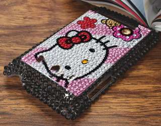 Hello Kitty Cat Bling Dorsal Case fit HTC Sprint EVO 4G  
