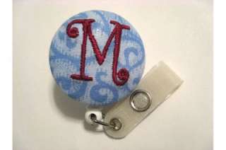 PERSONALIZED MONOGRAMMED RETRACTABLE ID NAME BADGES  