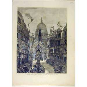  Sketch Fleet Street Ludgate Hill London Places People 