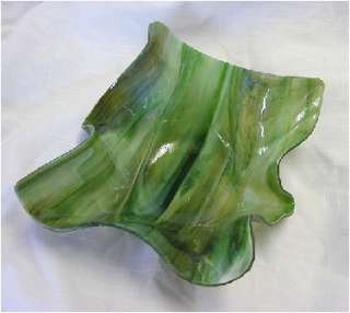 Green Rainforest Pearl Opal Glass Vase Candle  