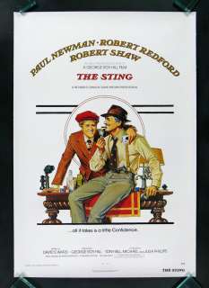 THE STING * PAUL NEWMAN MOVIE POSTER ROBERT REDFORD 74  